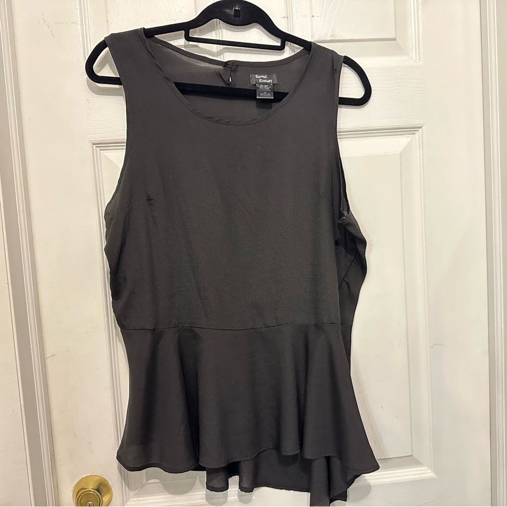 Teenage Runaway Sheer Sleeveless Peplum Blouse
